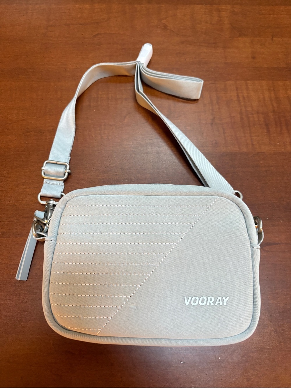 NWT VOORAY Compact Crossbody Bag in Light Gray